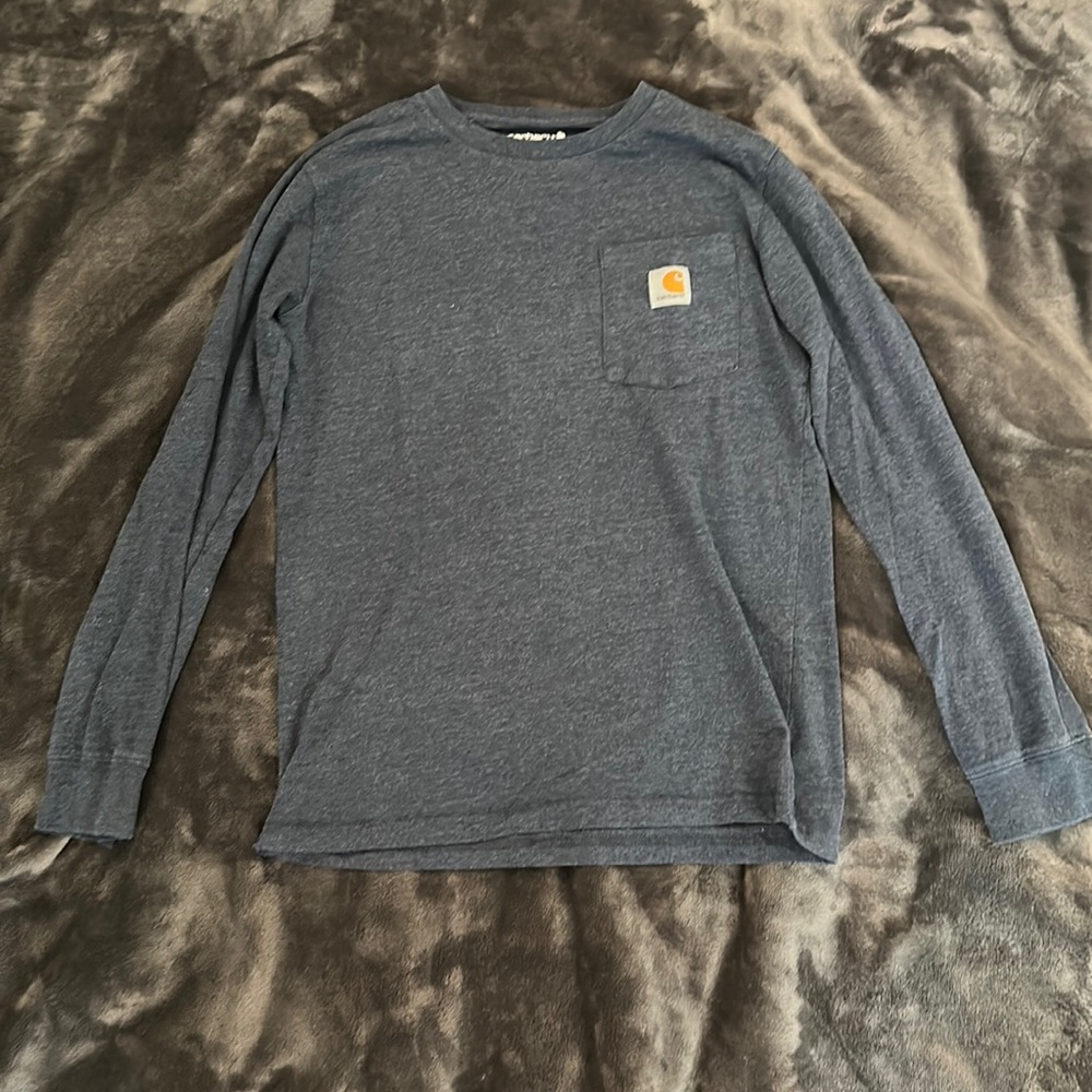 Boys youth large blue Carhartt long sleeve